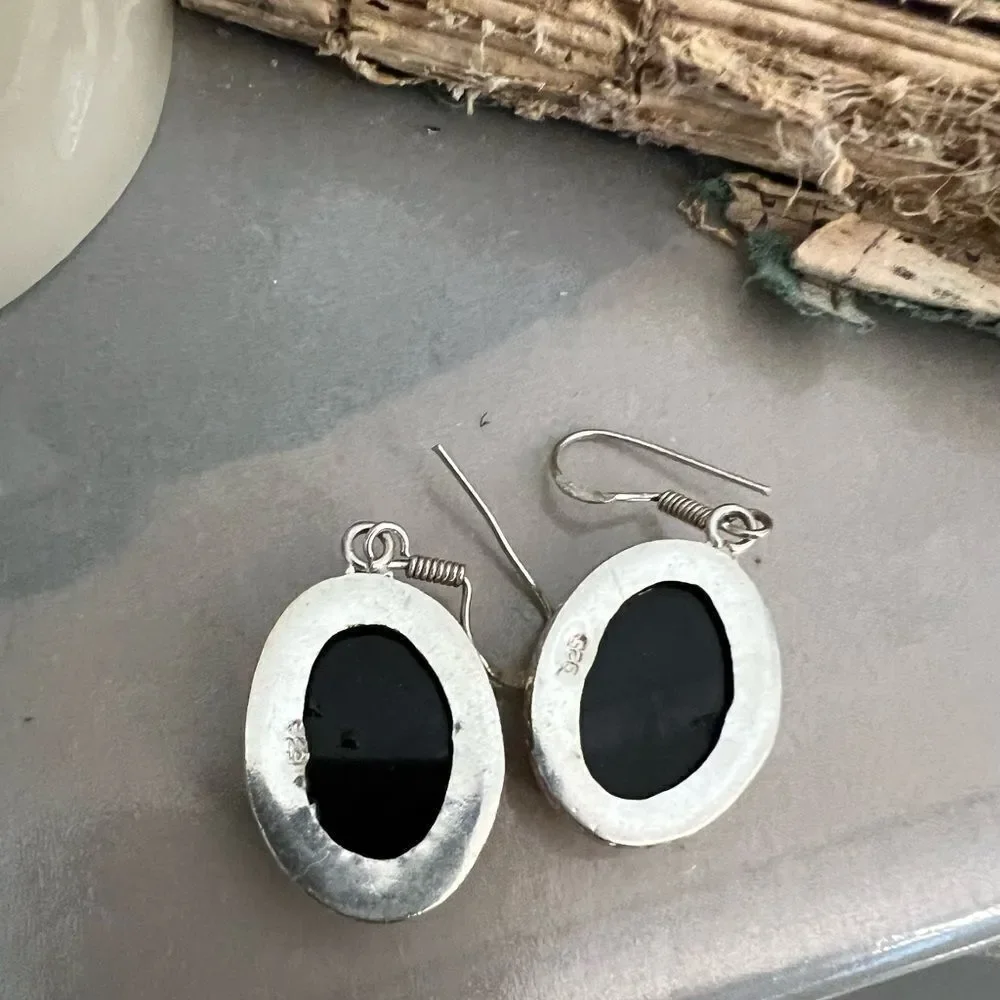 Women’s 925 silver moonlight  iridescent dangle earrings. Gorgeous.